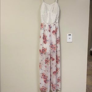 Floral dress sweetheart neckline